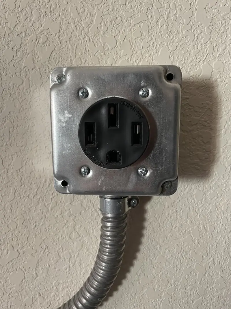 NEMA 14-50 outlet installed for Smart Home Electrical in Neptune Beach